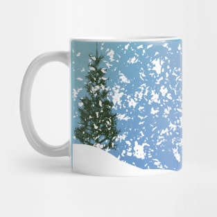 Pines in the snow design Mug